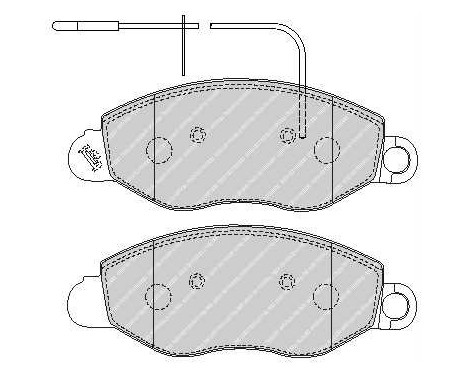 Bromsbeläggssats, skivbroms PREMIER ECO FRICTION FVR1616 Ferodo, bild 2