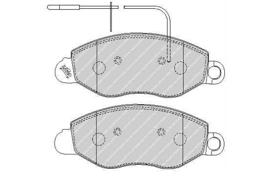 Bromsbeläggssats, skivbroms PREMIER ECO FRICTION FVR1616 Ferodo, bild 2
