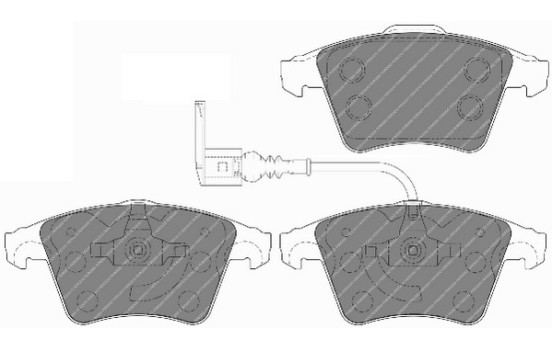 Bromsbeläggssats, skivbroms PREMIER ECO FRICTION FVR1643 Ferodo, bild 2