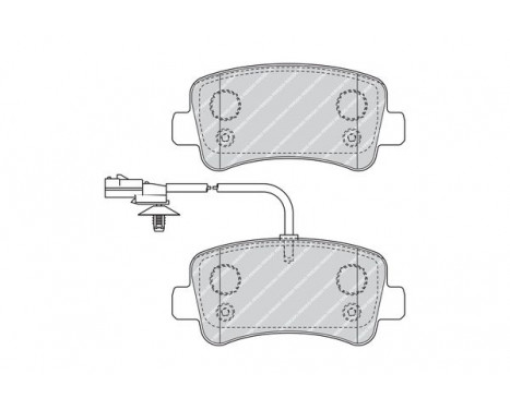 Bromsbeläggssats, skivbroms PREMIER ECO FRICTION FVR4348 Ferodo, bild 2