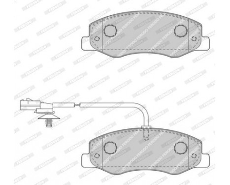 Bromsbeläggssats, skivbroms PREMIER ECO FRICTION FVR4349 Ferodo, bild 2