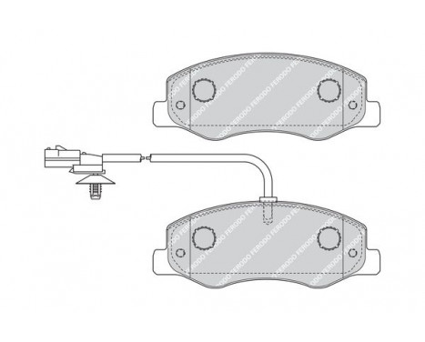 Bromsbeläggssats, skivbroms PREMIER ECO FRICTION FVR4349 Ferodo, bild 3