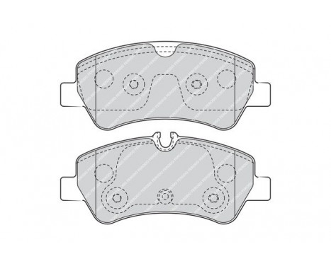 Bromsbeläggssats, skivbroms PREMIER ECO FRICTION FVR4398 Ferodo, bild 2