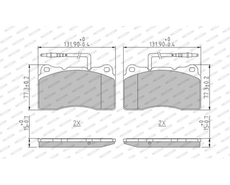 Bromsbeläggssats, skivbroms PREMIER FDB1545 Ferodo, bild 4