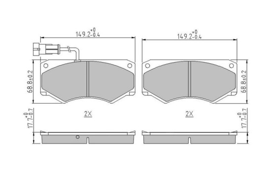 Bromsbeläggssats, skivbroms PREMIER FVR1351 Ferodo, bild 2