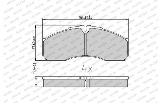 Bromsbeläggssats, skivbroms PREMIER FVR1390 Ferodo, bild 3