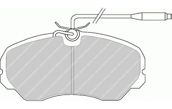 Bromsbeläggssats, skivbroms PREMIER FVR510 Ferodo, bild 2