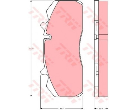 Bromsbeläggssats, skivbroms PROEQUIP GDB5083 TRW, bild 2
