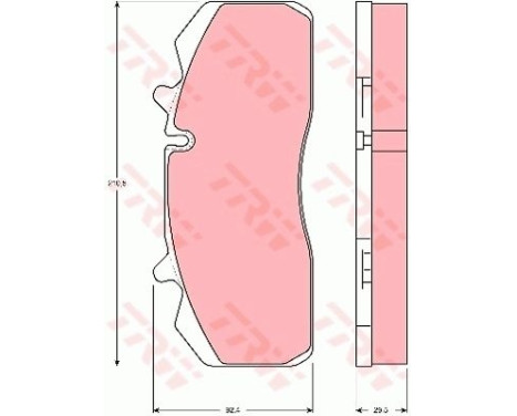 Bromsbeläggssats, skivbroms PROEQUIP GDB5083 TRW, bild 3