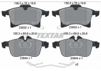 Bromsbeläggssats, skivbroms Q+ 2383204 Textar