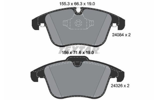 Bromsbeläggssats, skivbroms Q+ 2408401 Textar