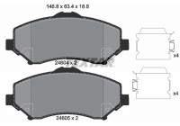 Bromsbeläggssats, skivbroms Q+ 2460401 Textar
