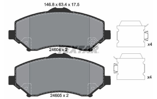 Bromsbeläggssats, skivbroms Q+ 2460402 Textar