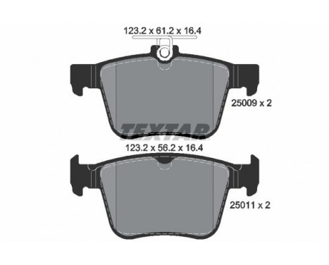 Bromsbeläggssats, skivbroms Q+ 2500901 Textar