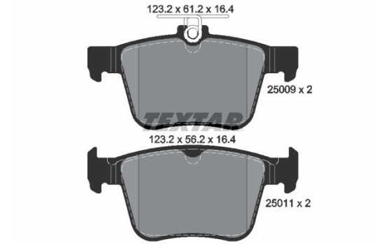 Bromsbeläggssats, skivbroms Q+ 2500901 Textar