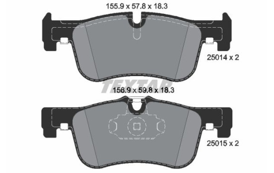 Bromsbeläggssats, skivbroms Q+ 2501401 Textar