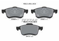 Bromsbeläggssats, skivbroms Q+ 2590601 Textar