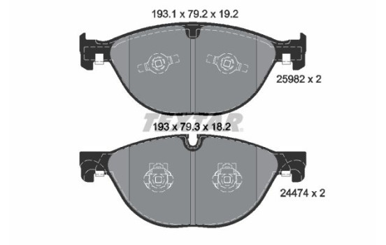 Bromsbeläggssats, skivbroms Q+ 2598201 Textar