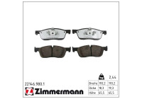 Bromsbeläggssats, skivbroms rd:z 22146.980.1 Zimmermann