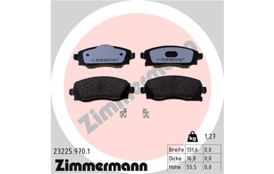 Bromsbeläggssats, skivbroms rd:z 23225.970.1 Zimmermann