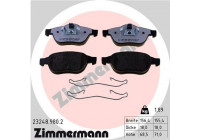 Bromsbeläggssats, skivbroms rd:z 23248.980.2 Zimmermann