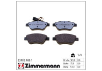 Bromsbeläggssats, skivbroms rd:z 23705.980.1 Zimmermann