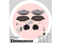 Bromsbeläggssats, skivbroms rd:z 23743.900.2 Zimmermann