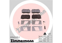 Bromsbeläggssats, skivbroms rd:z 23745.975.2 Zimmermann