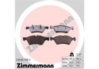 Bromsbeläggssats, skivbroms rd:z 23925.910.1 Zimmermann