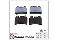 Bromsbeläggssats, skivbroms rd:z 24097.970.1 Zimmermann
