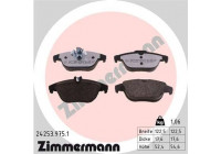 Bromsbeläggssats, skivbroms rd:z 24253.975.1 Zimmermann