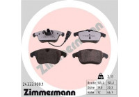 Bromsbeläggssats, skivbroms rd:z 24333.900.1 Zimmermann