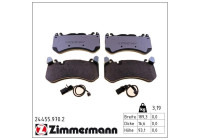 Bromsbeläggssats, skivbroms rd:z 24455.970.2 Zimmermann