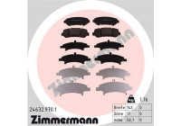 Bromsbeläggssats, skivbroms rd:z 24632.970.1 Zimmermann