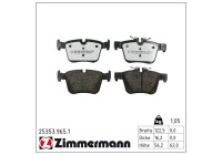 Bromsbeläggssats, skivbroms rd:z 25353.965.1 Zimmermann
