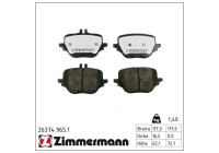 Bromsbeläggssats, skivbroms rd:z 26374.965.1 Zimmermann