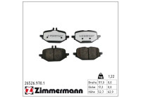 Bromsbeläggssats, skivbroms rd:z 26526.970.1 Zimmermann