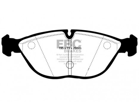Bromsbeläggssats, skivbroms Redstuff DP31035C EBC, bild 5