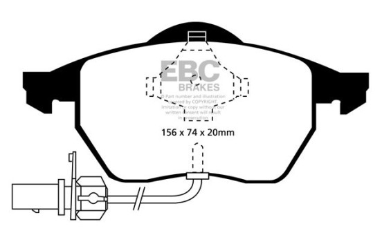 Bromsbeläggssats, skivbroms Redstuff DP31114C EBC, bild 5