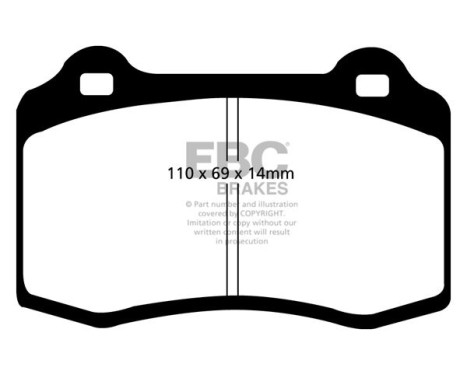 Bromsbeläggssats, skivbroms Redstuff DP31140C EBC, bild 5