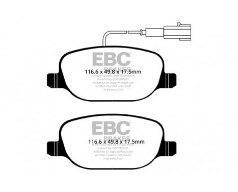 Bromsbeläggssats, skivbroms Redstuff DP32080C EBC, bild 5