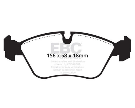 Bromsbeläggssats, skivbroms Redstuff DP3880C EBC, bild 5