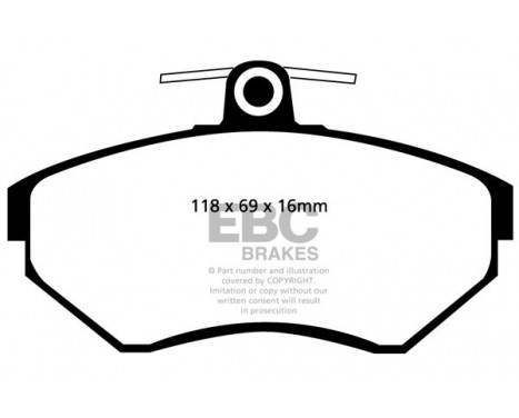 Bromsbeläggssats, skivbroms Yellowstuff DP41112R EBC, bild 5