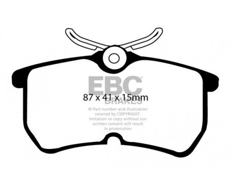 Bromsbeläggssats, skivbroms Yellowstuff DP41218R EBC, bild 5