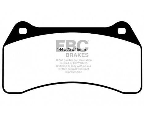 Bromsbeläggssats, skivbroms Yellowstuff DP41462R EBC, bild 5