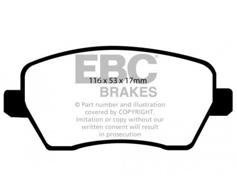 Bromsbeläggssats, skivbroms Yellowstuff DP41903R EBC, bild 5