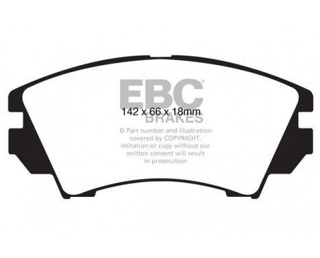 Bromsbeläggssats, skivbroms Yellowstuff DP42014R EBC, bild 5