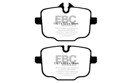 Bromsbeläggssats, skivbroms Yellowstuff DP42089R EBC, bild 5