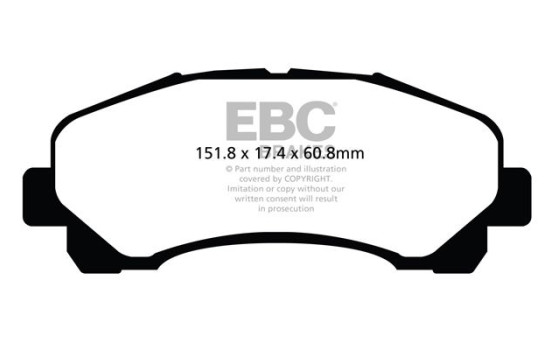 Bromsbeläggssats, skivbroms Yellowstuff DP42113R EBC, bild 5