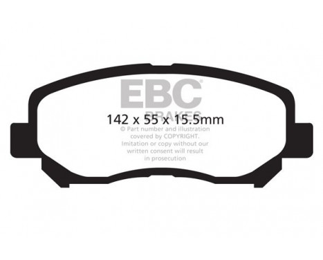 Bromsbeläggssats, skivbroms Yellowstuff DP42134R EBC, bild 5